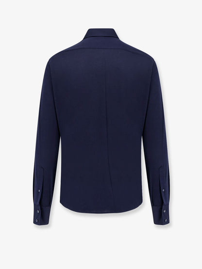 Brunello Cucinelli Silk and cotton blend shirt - Blucolorato