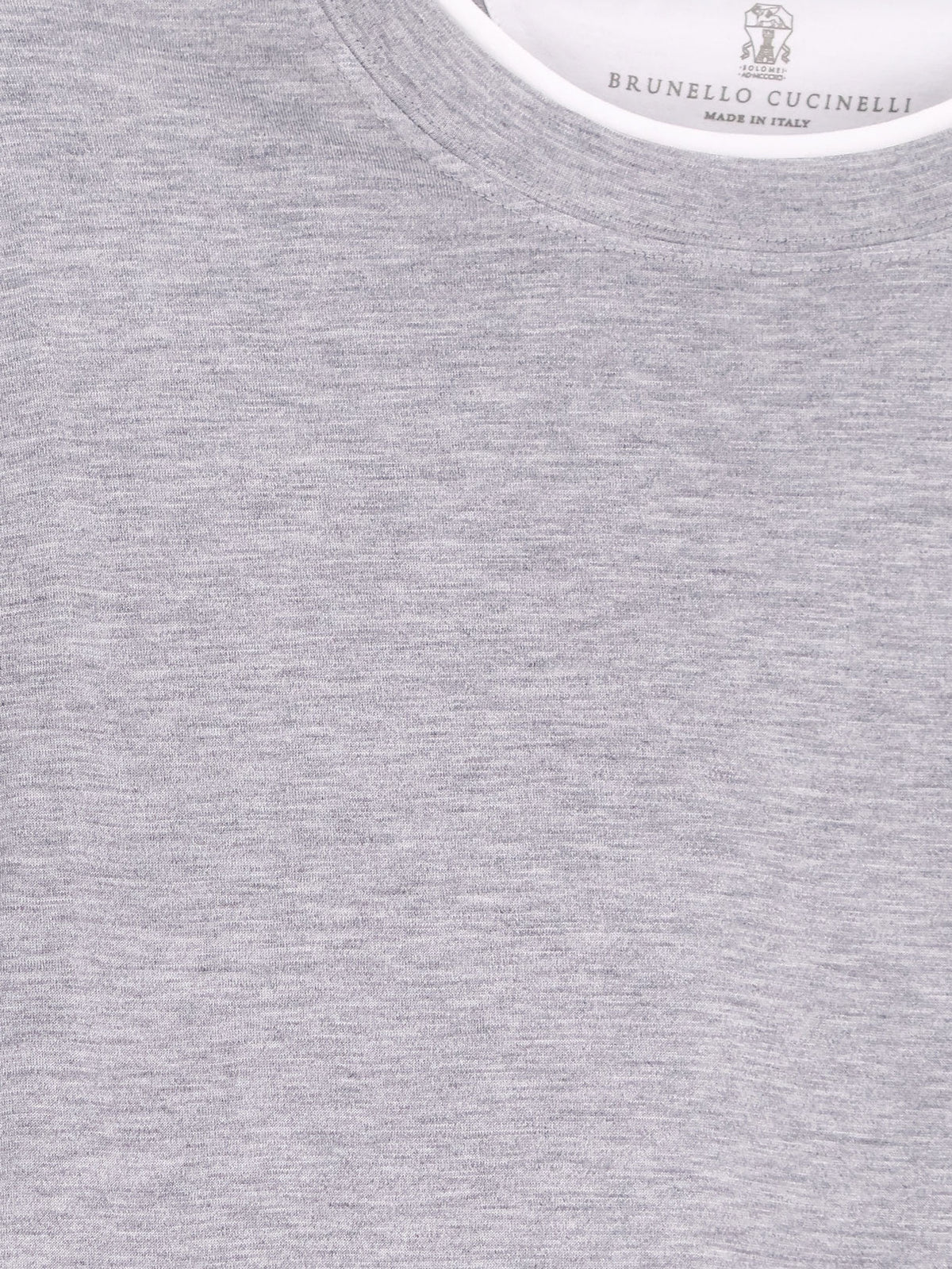 Brunello Cucinelli Silk and cotton blend T-shirt - Grigiobianco