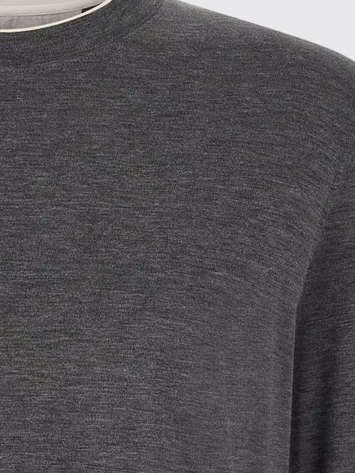 Brunello Cucinelli Silk and cotton blend T-shirt - Grigioscuro