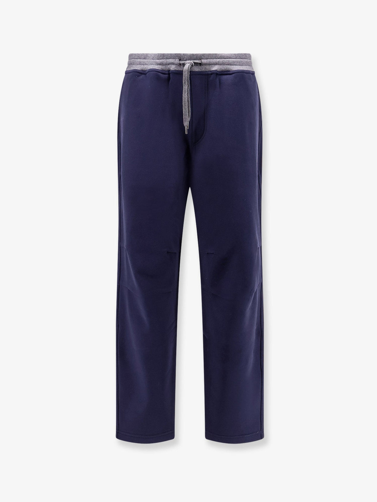 Brunello Cucinelli Cotton sweatpants with embroidery - Cobaltopiombo