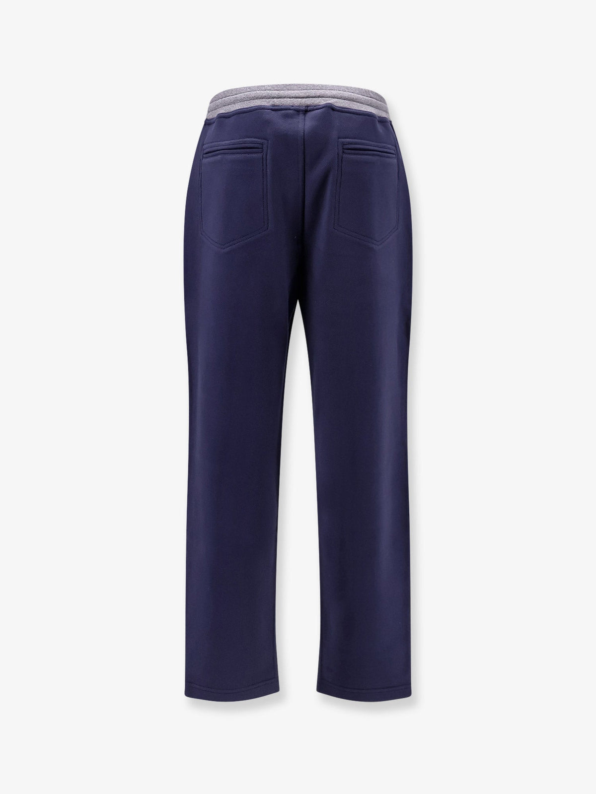 Brunello Cucinelli Cotton sweatpants with embroidery - Cobaltopiombo