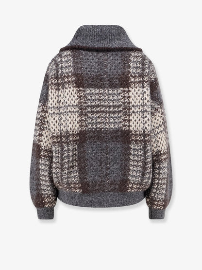 BRUNELLO CUCINELLI - Cardigan with intarsia and micro-sequin embroidery