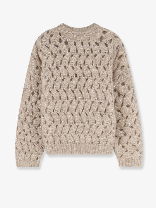 Brunello Cucinelli Perforated Sweater With Micro Sequins
