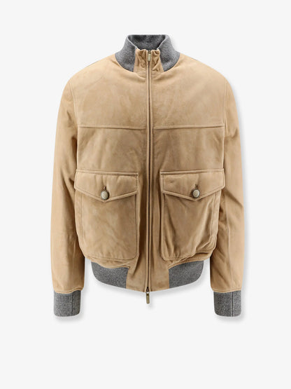 BRUNELLO CUCINELLI - Padded suede jacket
