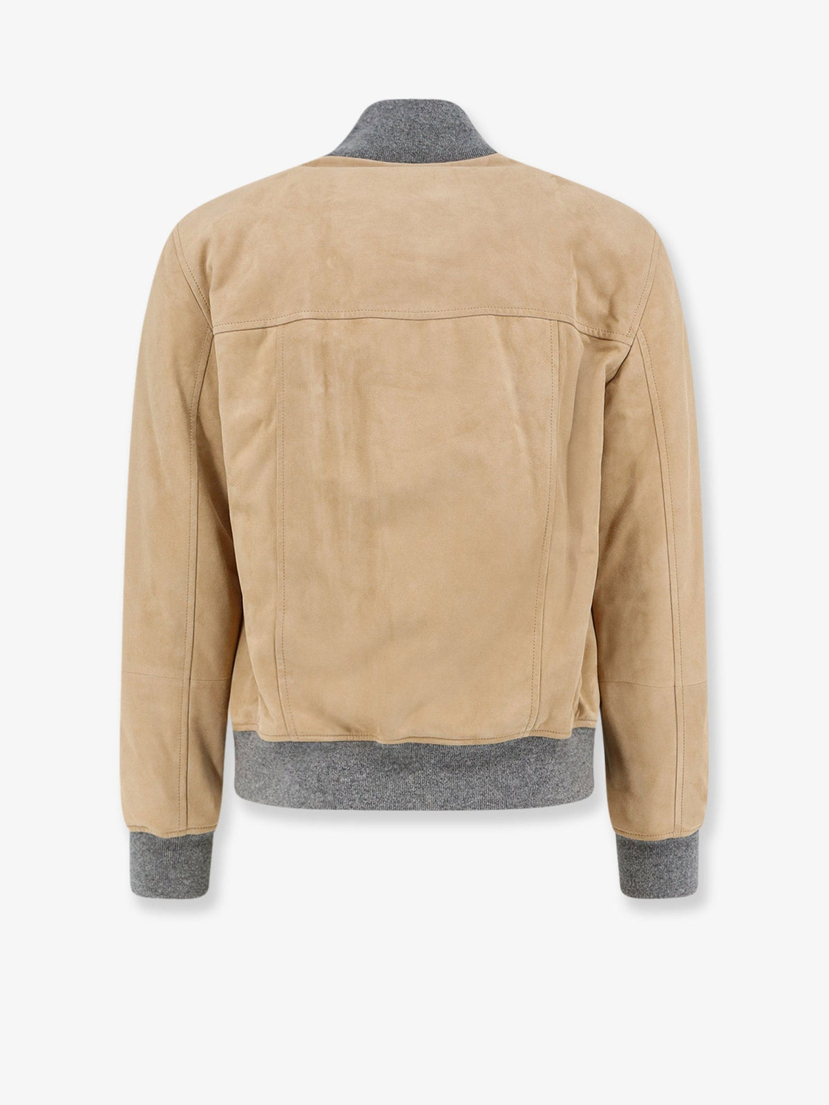 Brunello Cucinelli Padded suede jacket - Sand