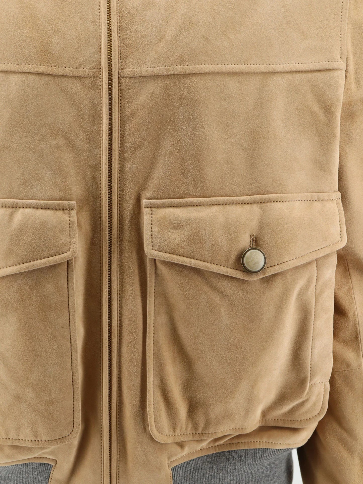 BRUNELLO CUCINELLI - Padded suede jacket