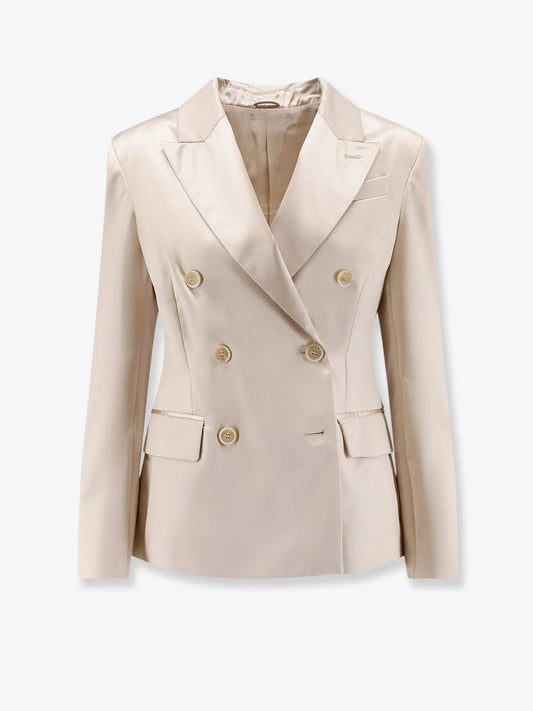 Brunello Cucinelli Double Breasted Silk Blazer