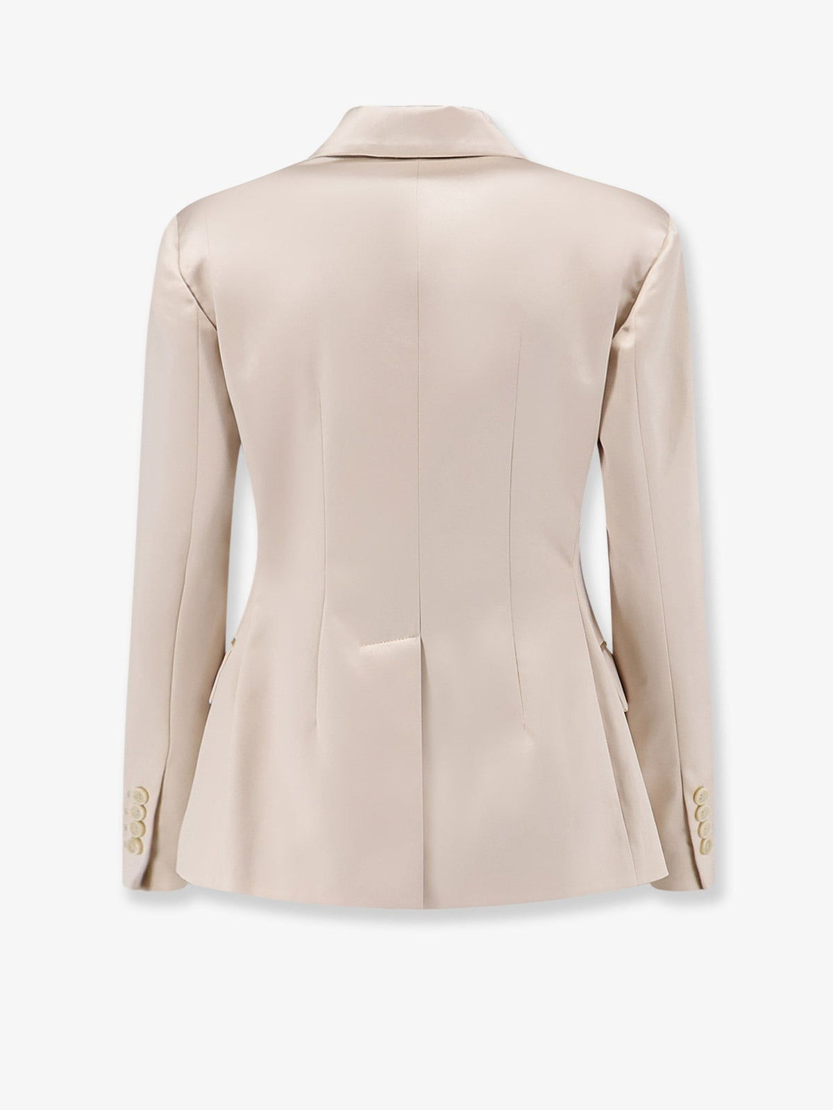 Brunello Cucinelli Double-breasted silk blazer - Champagne