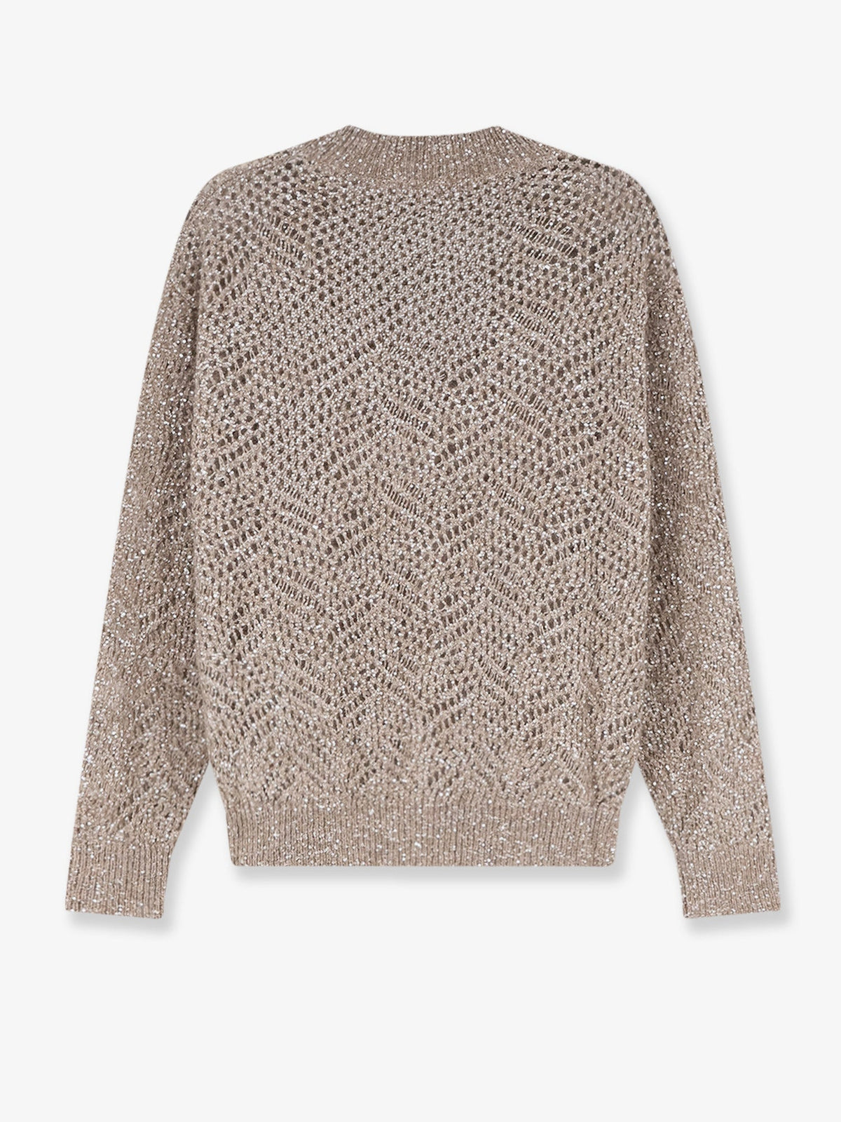 Brunello Cucinelli Mohair blend sweater with Dazzling pattern - Browncaldo