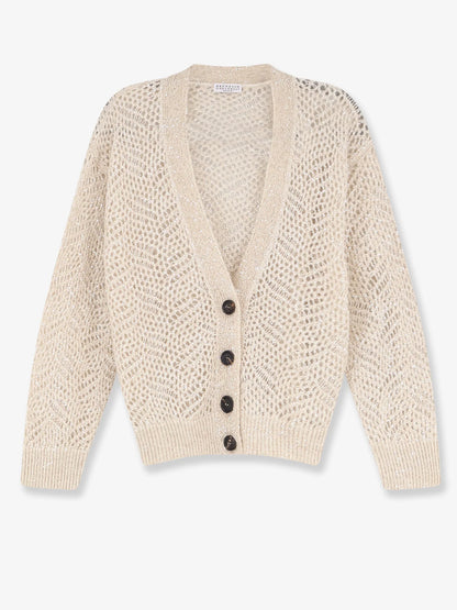 BRUNELLO CUCINELLI - Mohair blend cardigan with iconic Dazzling motif