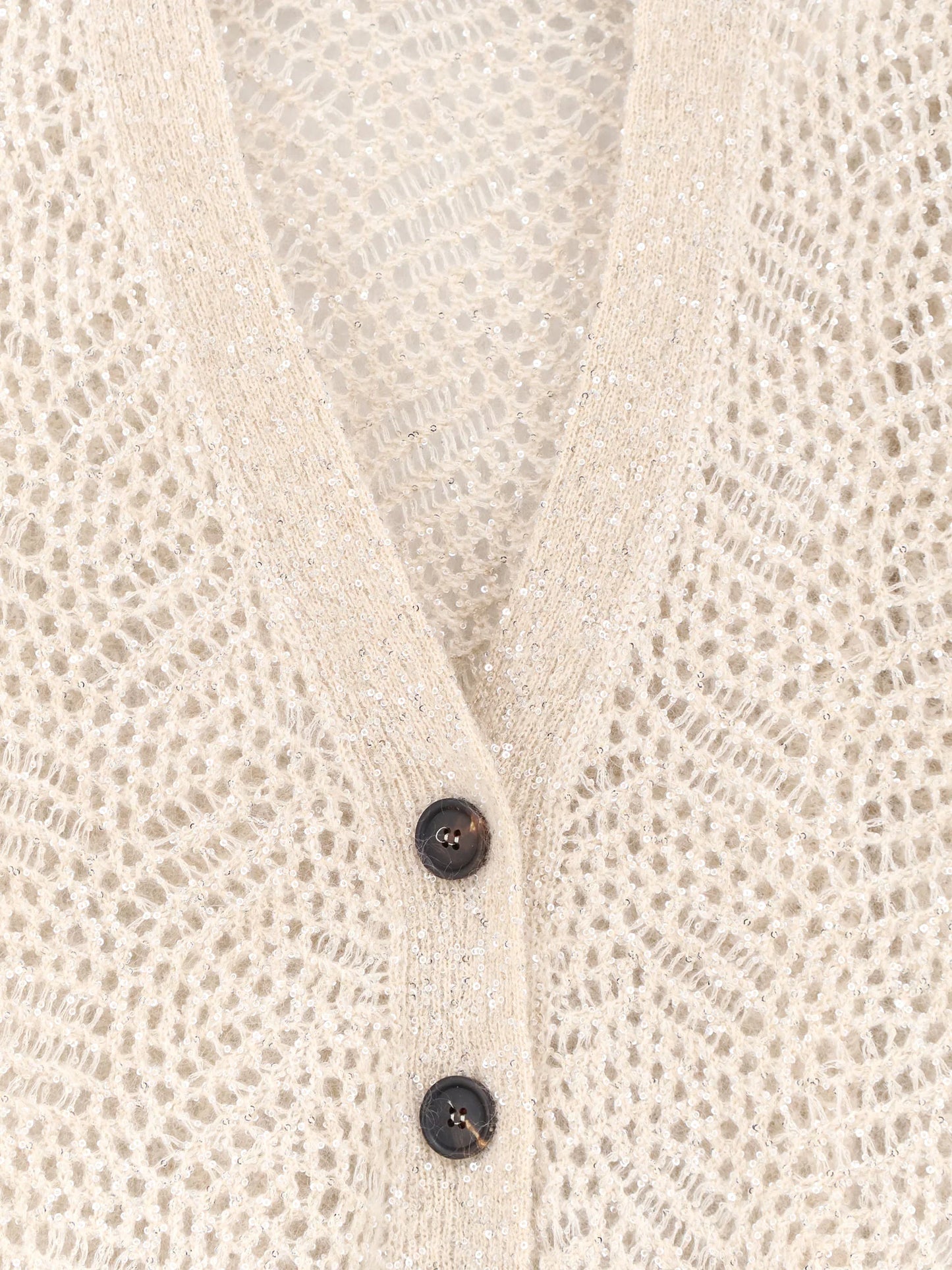 BRUNELLO CUCINELLI - Mohair blend cardigan with iconic Dazzling motif