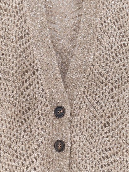 BRUNELLO CUCINELLI - Mohair blend cardigan with iconic Dazzling motif