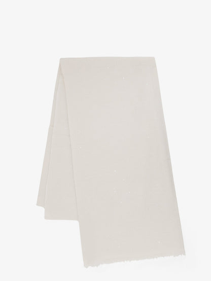 Brunello Cucinelli Cashmere and silk scarf - Bianco