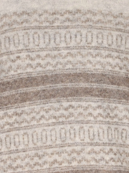 Brunello Cucinelli Nordic Jacquard alpaca, cashmere and wool blend sweater - Nebbia