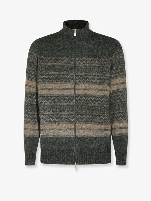 Brunello Cucinelli Alpaca, cashmere, and wool blend cardigan - Carbone