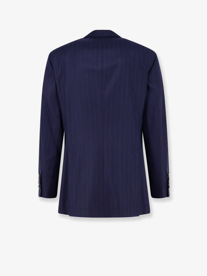 Brunello Cucinelli Virgin wool suit with pinstripe pattern - Navyrosso