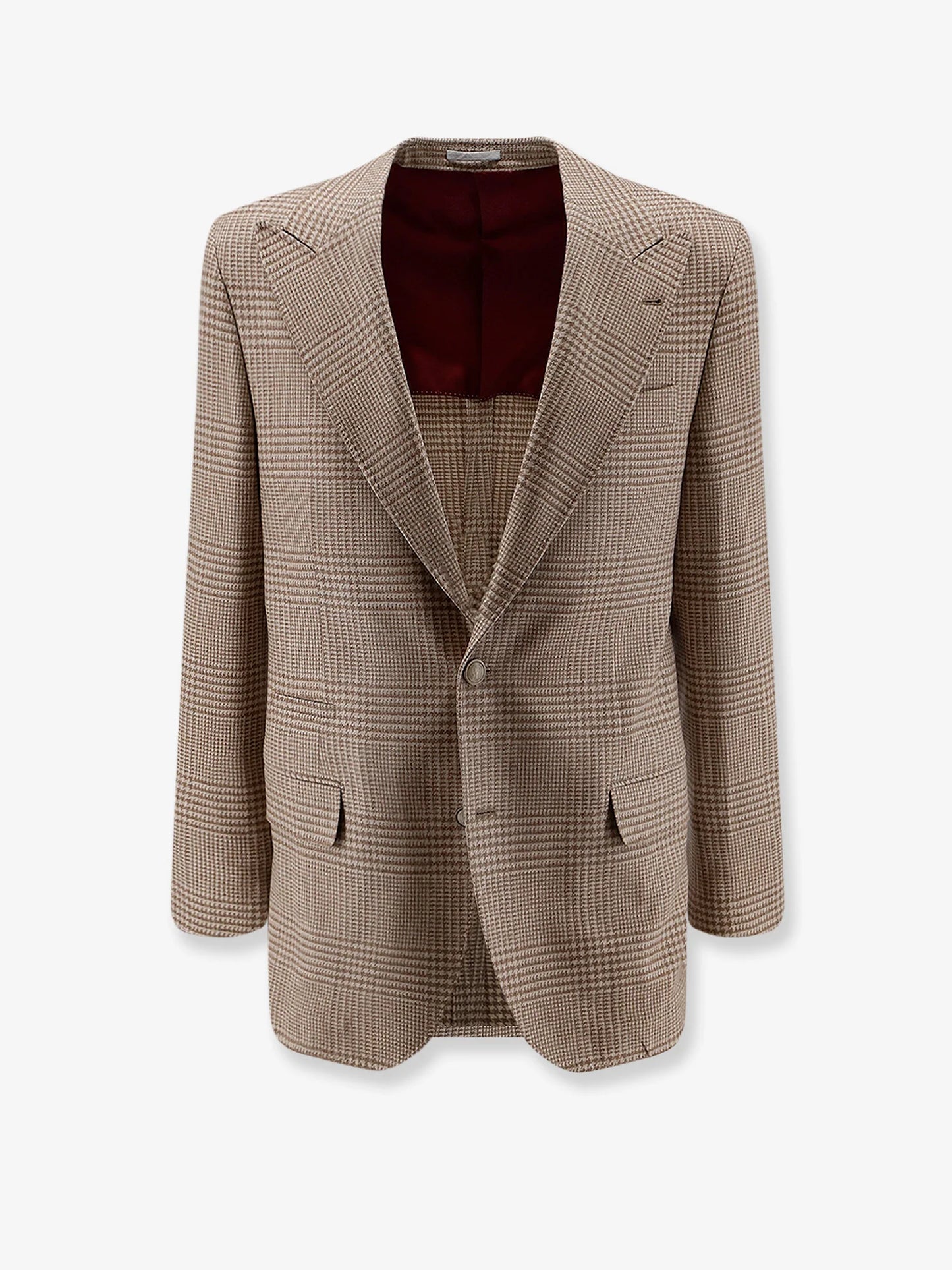 BRUNELLO CUCINELLI - Single-breasted wool and cashmere blazer