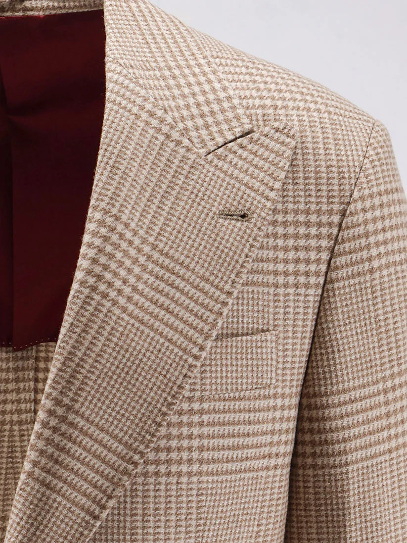 BRUNELLO CUCINELLI - Single-breasted wool and cashmere blazer