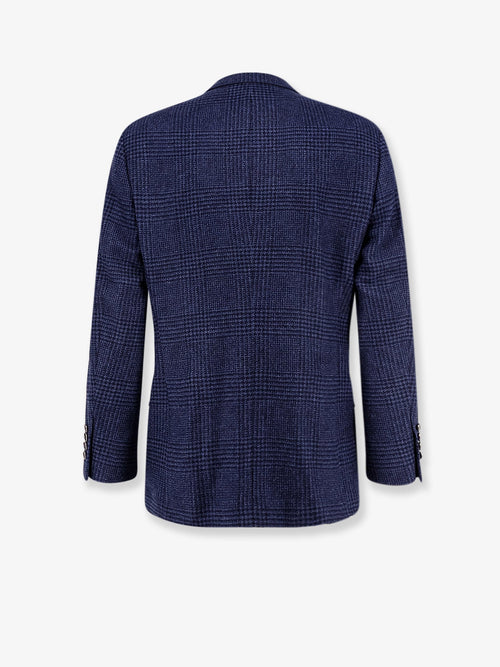 Brunello Cucinelli Wool and cashmere blend suit with Prince of Wales pattern - Blu