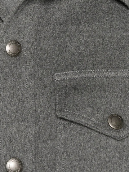 Brunello Cucinelli Outerwear lightweight virgin wool cloth shirt - Grigio