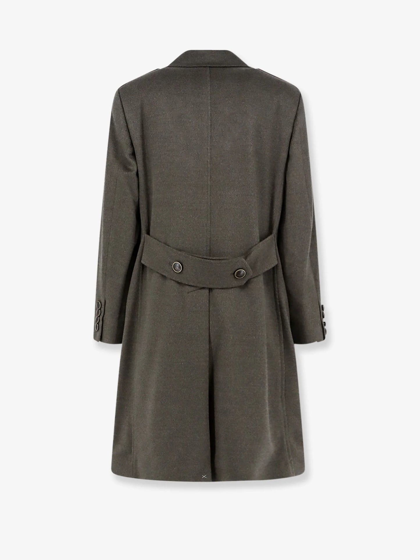 BRUNELLO CUCINELLI - Double-breasted virgin wool coat