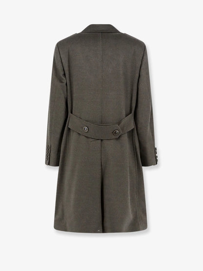 BRUNELLO CUCINELLI - Double-breasted virgin wool coat