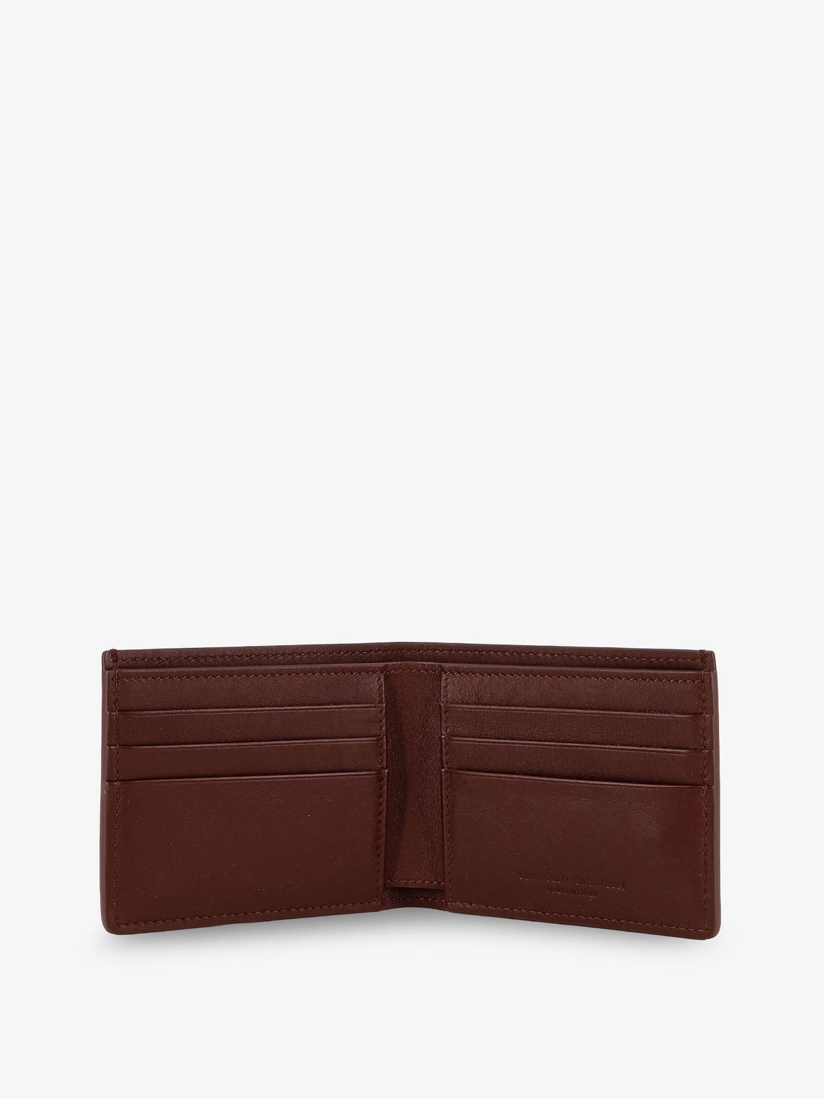 Brunello Cucinelli Hammered leather wallet with engraved logo - Bruciato