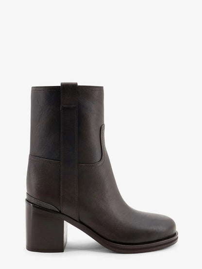 BRUNELLO CUCINELLI - Vintage leather boots with Precious detail