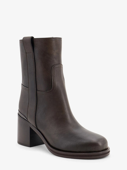 BRUNELLO CUCINELLI - Vintage leather boots with Precious detail