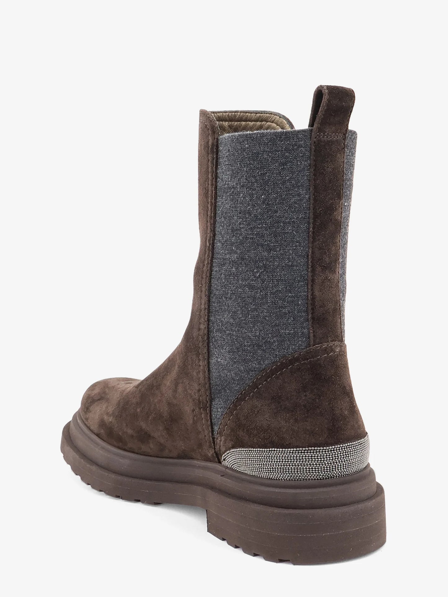 BRUNELLO CUCINELLI - Suede boots with Monili details