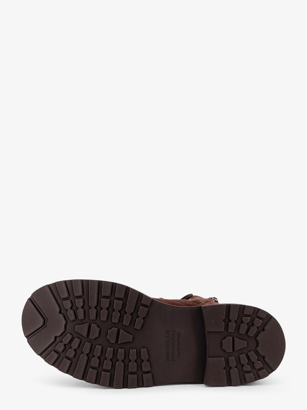Brunello Cucinelli Suede boots with virgin wool knit insert and Precious Detail - Espresso