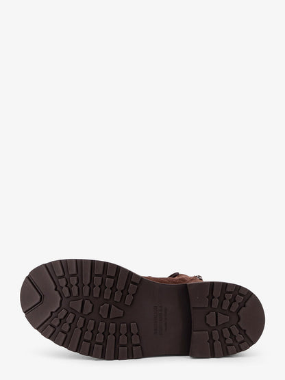 Brunello Cucinelli Suede boots with virgin wool knit insert and Precious Detail - Espresso