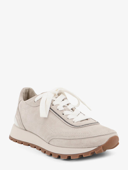 Brunello Cucinelli Suede Sneakers With Monili Embellishment