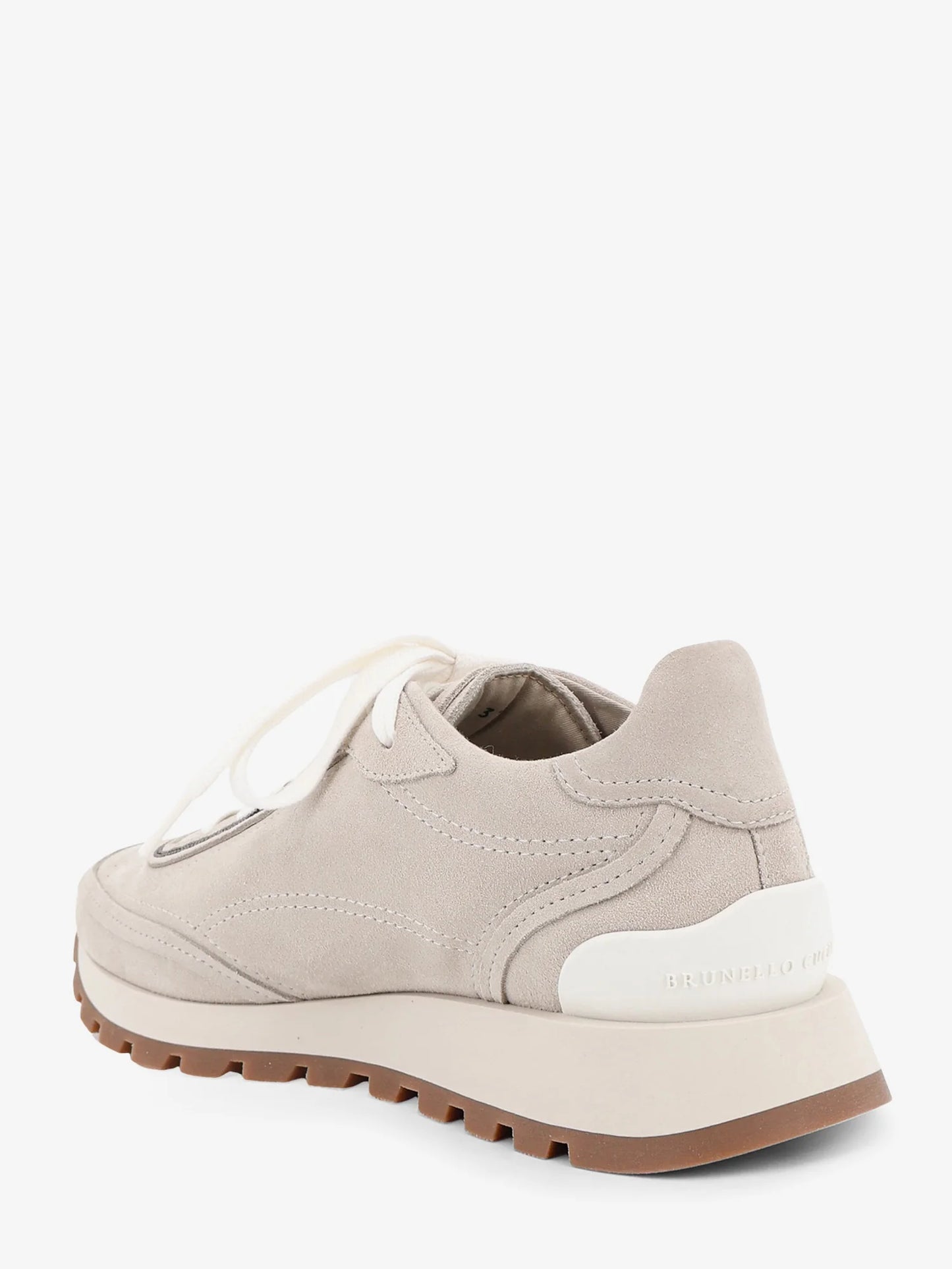 Brunello Cucinelli Suede Sneakers With Monili Embellishment