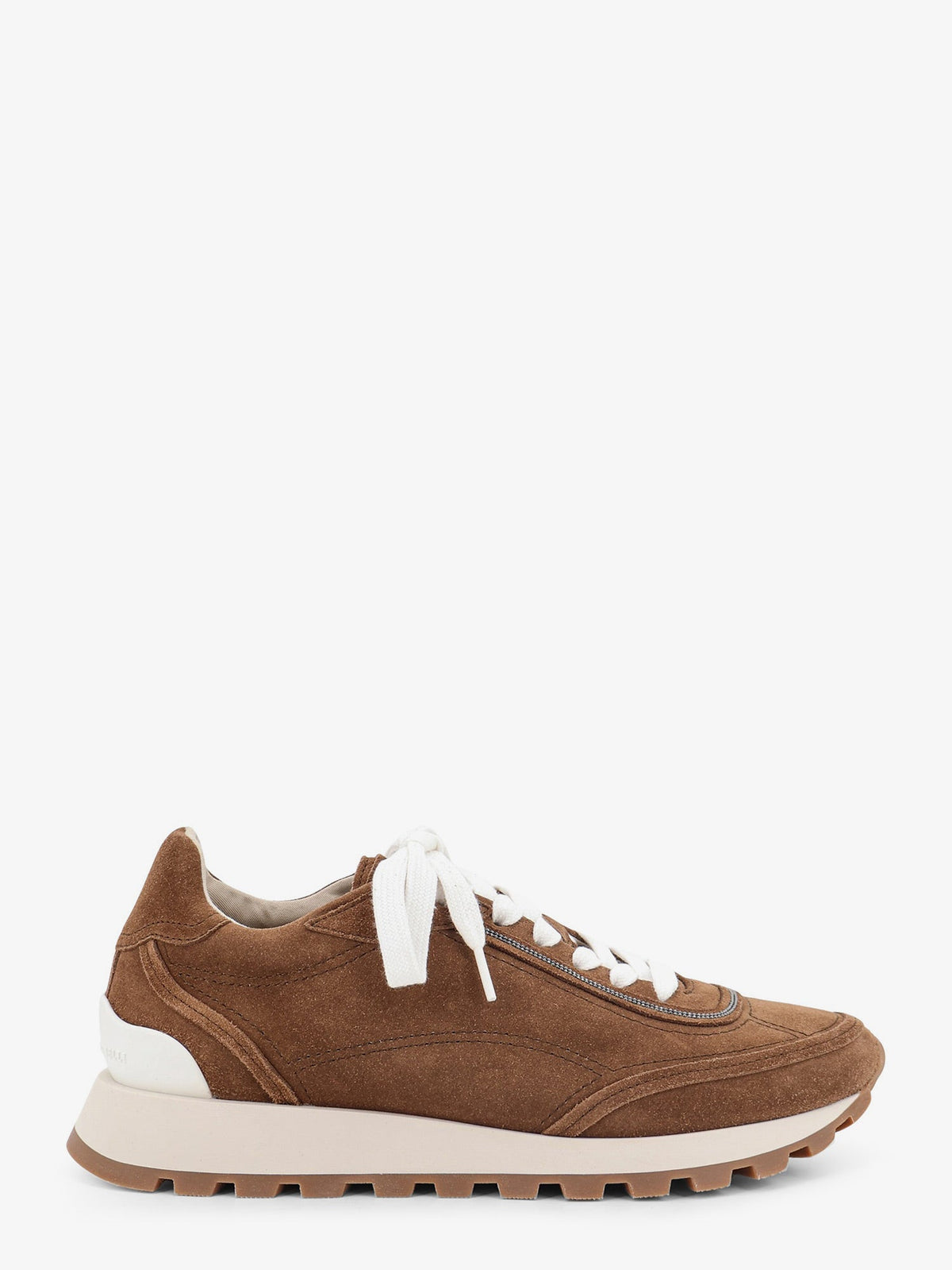 Brunello Cucinelli Suede sneakers with Monili embellishment - Caramello