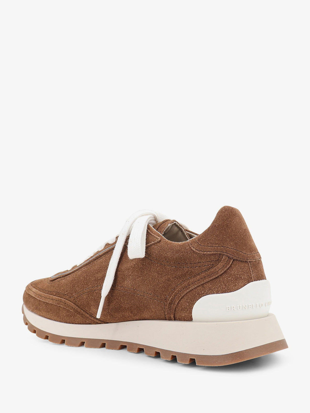 Brunello Cucinelli Suede sneakers with Monili embellishment - Caramello