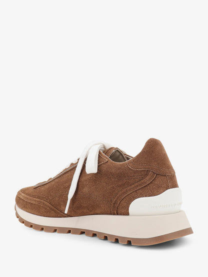 Brunello Cucinelli Suede sneakers with Monili embellishment - Caramello
