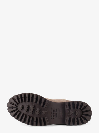 Brunello Cucinelli Suede Boots With Precious Loop Detail