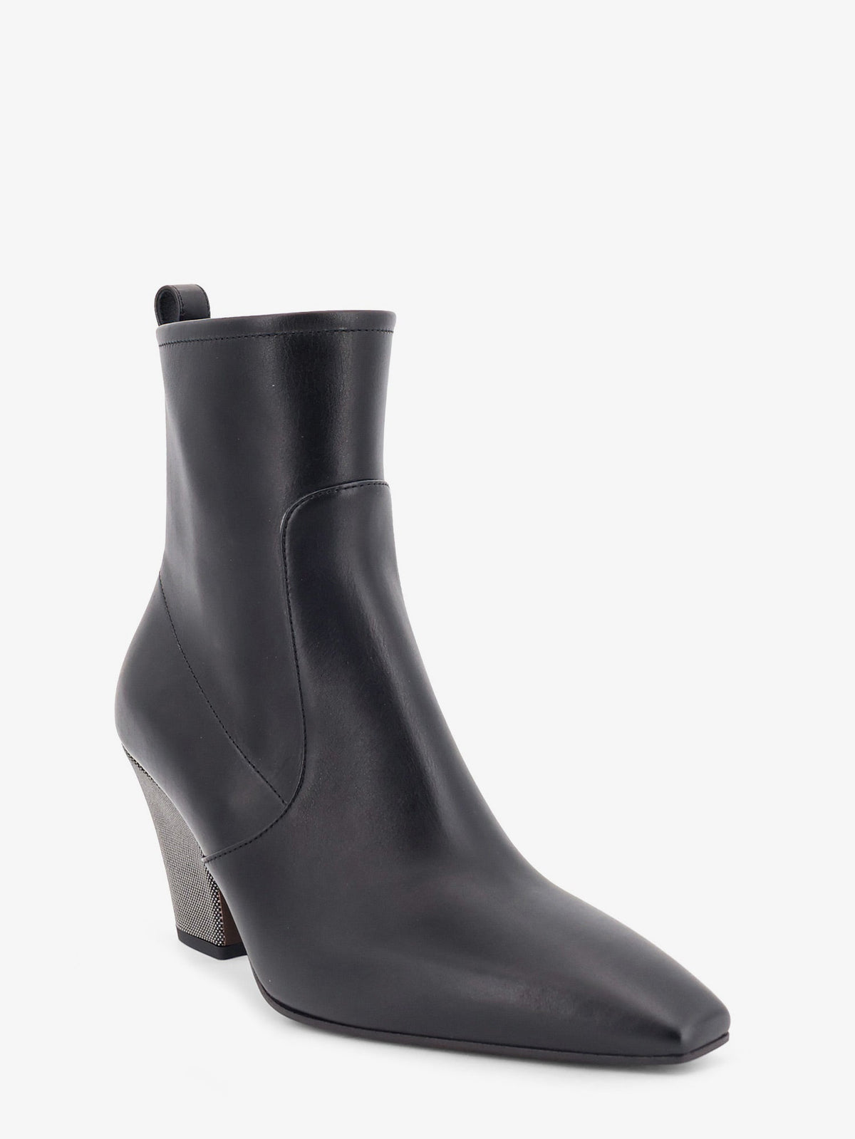 Brunello Cucinelli Precious Heel leather ankle boots - Black
