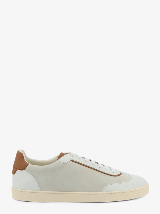 Brunello Cucinelli Low Top Suede And Leather Sneakers