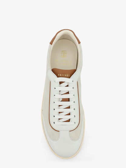 BRUNELLO CUCINELLI - Low-Top suede and leather sneakers