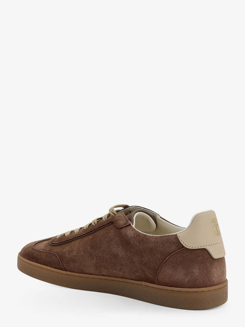 Brunello Cucinelli Low-top suede and leather sneakers - Moka