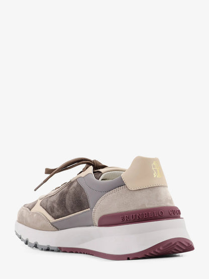 BRUNELLO CUCINELLI - Suede sneakers with leather inserts