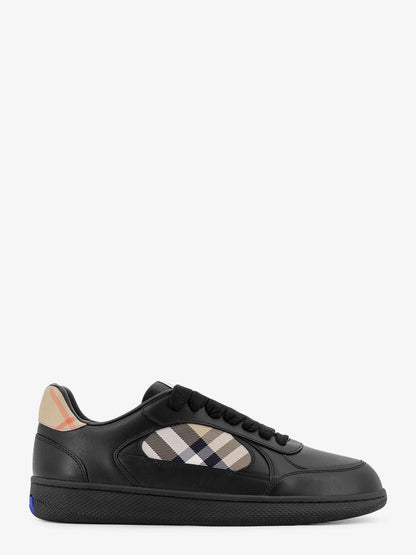 BURBERRY - Leather sneakers with Traditional Check inserts