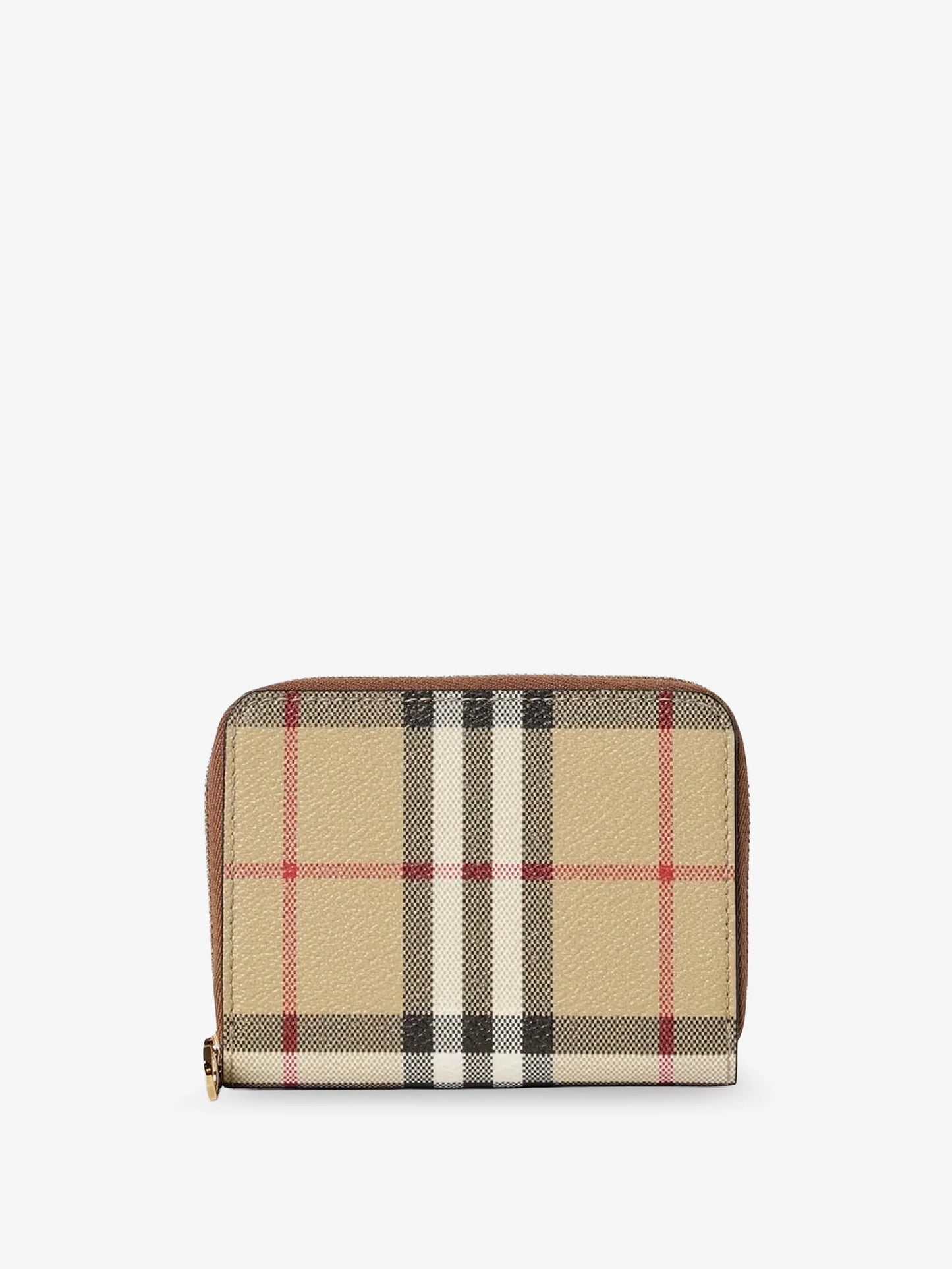 BURBERRY - Coated canvas with Check pattern