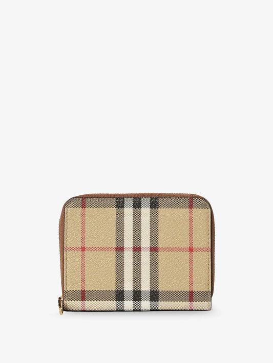 Burberry Coated Canvas With Check Pattern