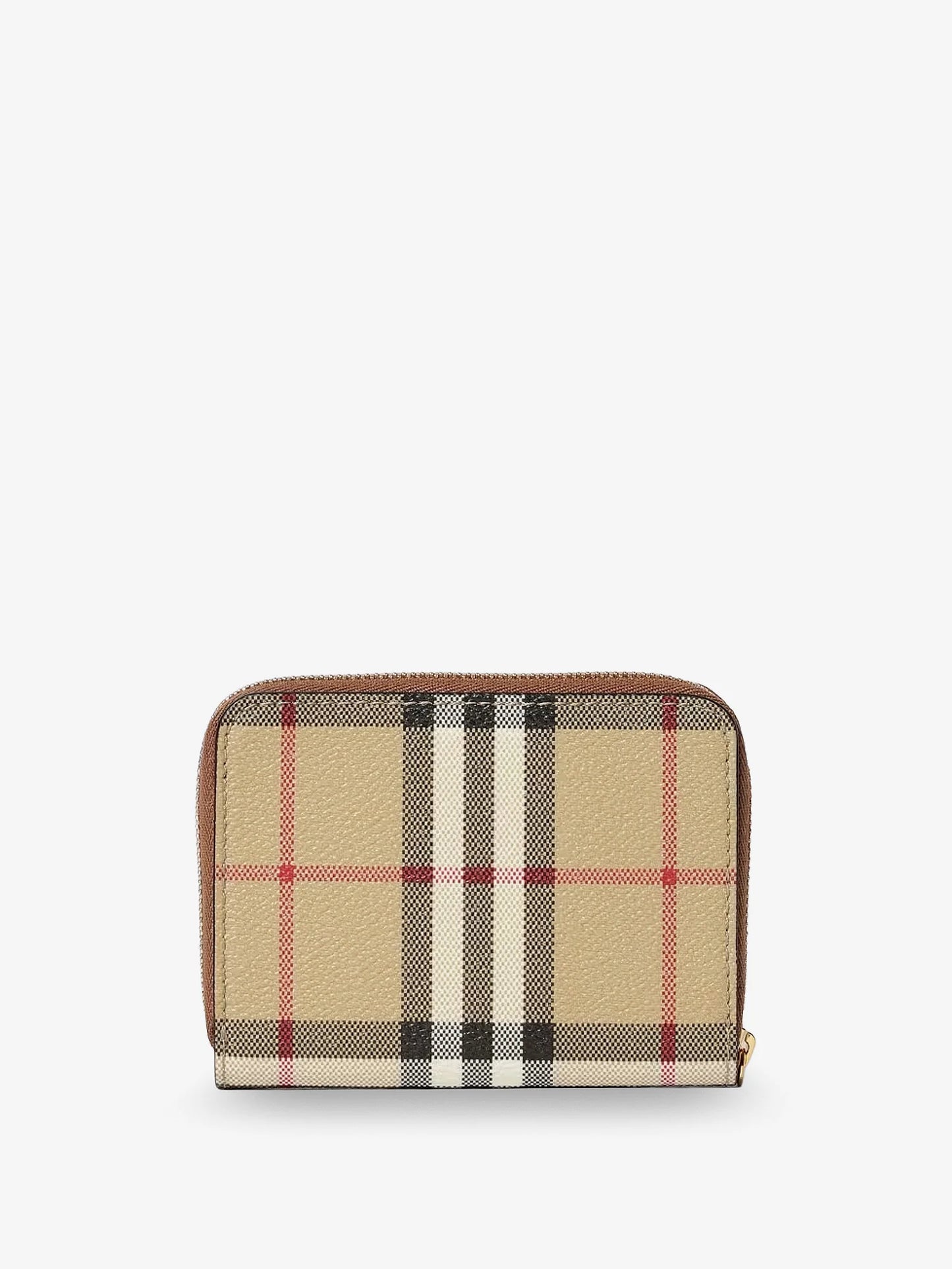 BURBERRY - Coated canvas with Check pattern