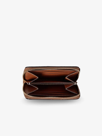 BURBERRY - Coated canvas with Check pattern