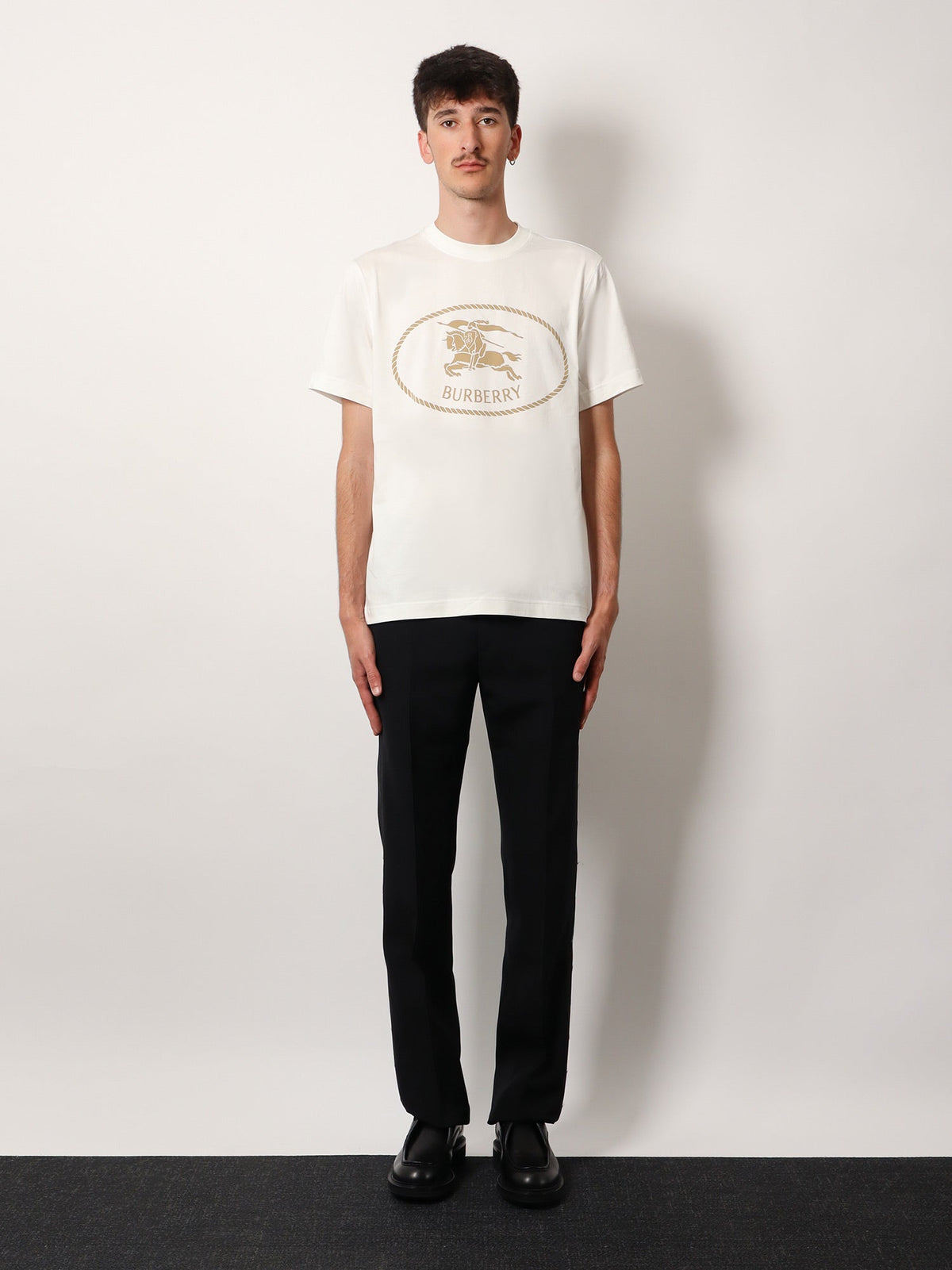 Burberry Seth organic cotton blend t-shirt - Chalk
