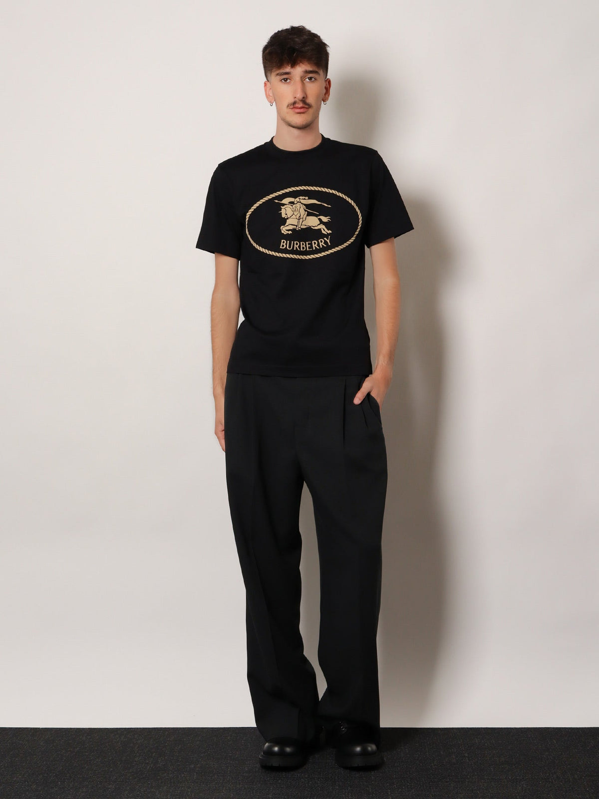 Burberry Seth organic cotton blend t-shirt - Black